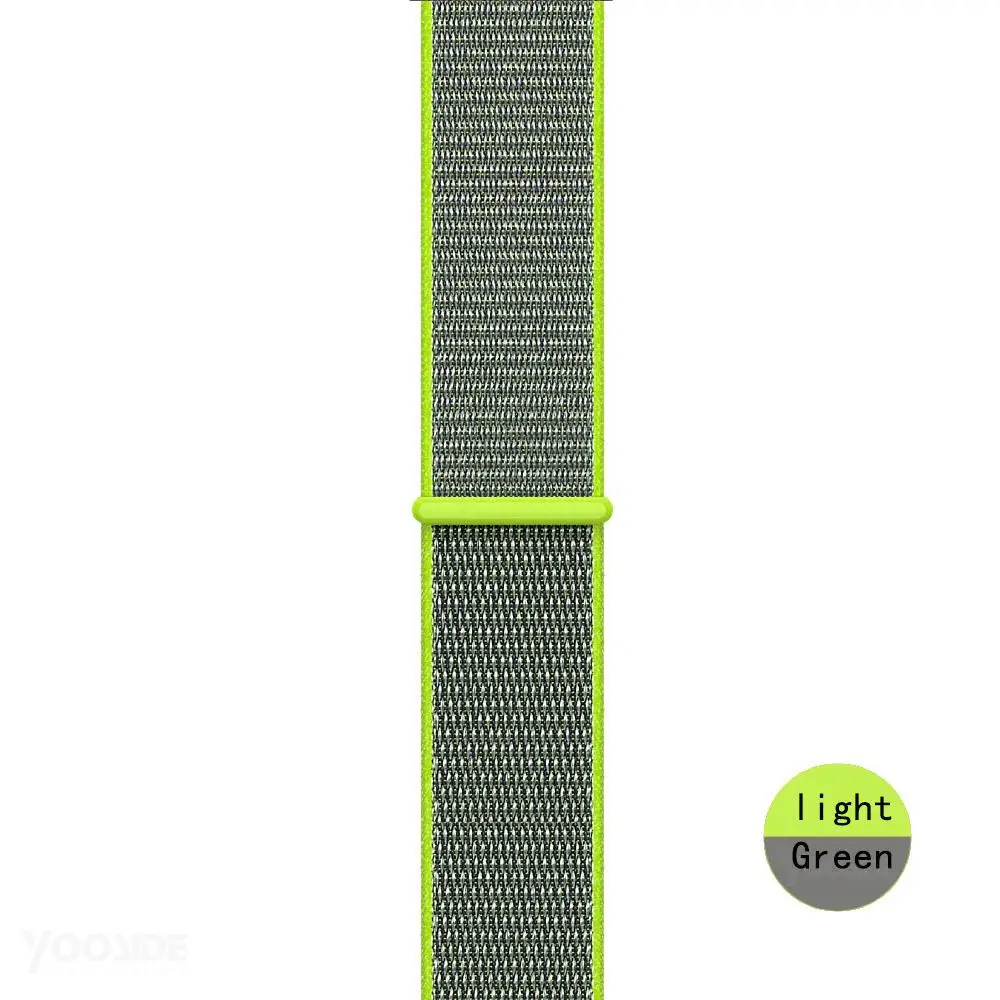 Fenix 6 Soft Nylon Loop Fastener Wristband 22mm Quick Fit Watch Band Strap for Garmin Fenix 5/ 5 Plus/Forerunner935/Instinct - Color: Light Green