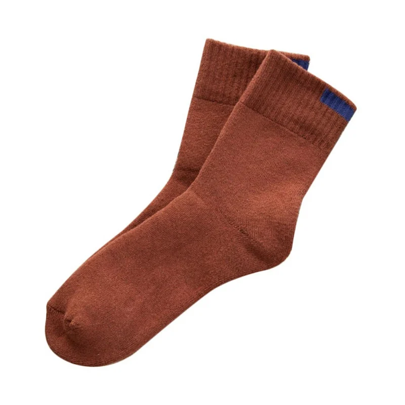 Хаки Autumn winter new men\\\'s socks pure color terry thick warm Middle tube stockings casual men\\\'s socks - Цвет: Хаки