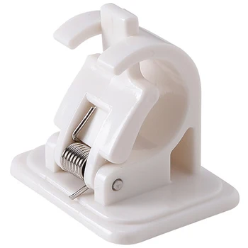 

New 2 Pcs Self Adhesive Hooks Curtain Rod Bracket Pole Drapery Hooks Most Fashionable Holders Curtains for Better Life FPing