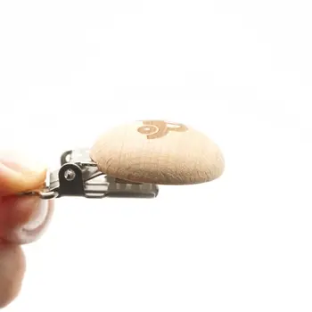 

Metal Wooden Baby Pacifier Clips Holders Cute Car Infant Soother Clasps Holders Accessories 57BF