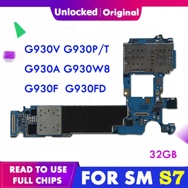 Оригинальная материнская плата для Samsung Galaxy S7 G930F G930A G930P G930T G930V G930FD G930W8 полная