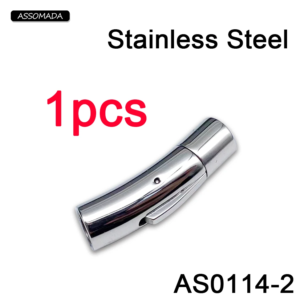 thumbnail image 2 of HALLEBEADS 5 Sets Of Stainless Steel Bayonet Clasps With Checkered Pattern Leather Cord End Cap Snap Connectors Clasps For DIY Jewelry Making Accessories (Hole About 4mm, Steel Color 2 of 13