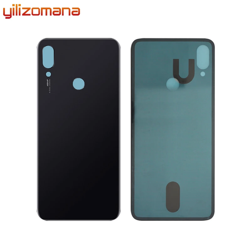 Black YILIZOMANA задняя крышка для Xiaomi Redmi note 7 Мобильный телефон задняя дверь корпуса Запчасти чехол Замена батареи Бесплатные инструменты - Цвет: Black