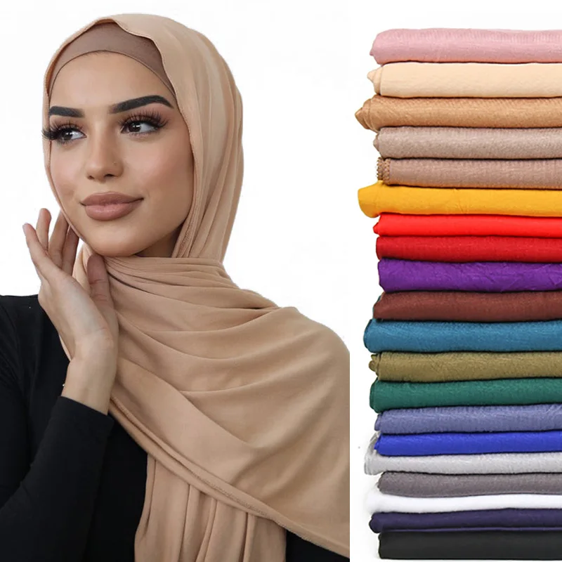 Premium Modal Cotton hijab jersey scarf Soft Absorb sweat turban Headscarf Islamic Headband Muslim Turbans head