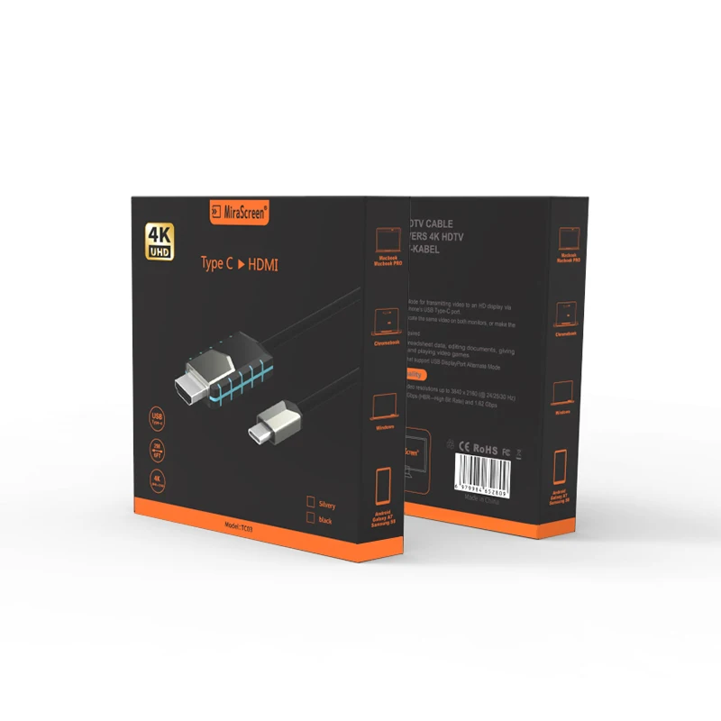 4K usb type C к HDMI HDTV AV ТВ кабель адаптер для samsung Galaxy S10 S10E S9 S8 для MacBook для huawei P20 mate 10 для Windows