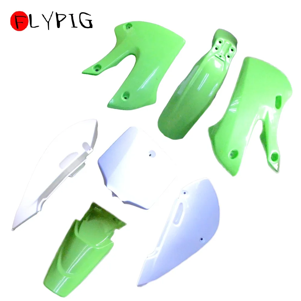 Green Plastic Rear Tail Mud Guard Fender KLX110 Style PIT PRO Trail Di - Foto 9
