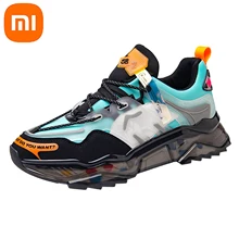 Xiaomi Men's Casual Shoes Platform Fashion High-Top Sports Breathable Walking Mesh Running Non-Slip Shoes Male Sneakers