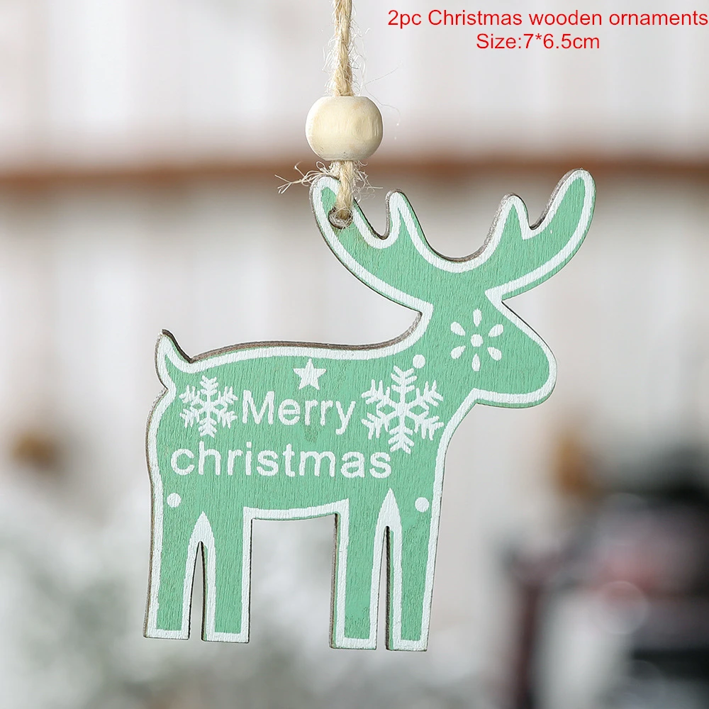 Рождественские елочные украшения, деревянные рождественские украшения, рождественские украшения для дома, год, Noel Adornos Navidad - Цвет: 44-1