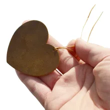 

Vintage Nature Genuine Leather Heart Shape Bookmark Mini Handmade Cowhide Book Accessories School Supplies Office Stationery