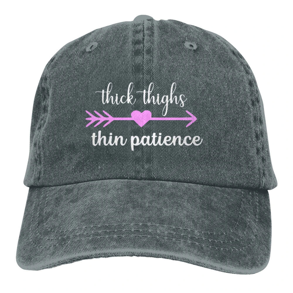 Толстые вещи тонкие Pactience Casquette темно-синие унисекс Мужские Женские джинсовые бейсболка с ремешком кепки регулируемые Гольф папа шляпа