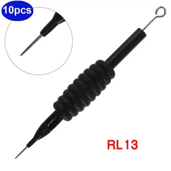 

New Hot 10 Pcs/Set Disposable Tattoo Needle And Tube 3/4 Grip With Tip 1/3/5/7/9/11/13/14/15RL SMR88