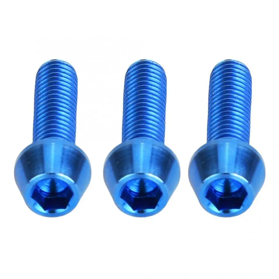3 шт. винт для велосипеда болты M5x18mm винт для подъемного механизма горный титановый велосипедный стебель сплава конусные болты