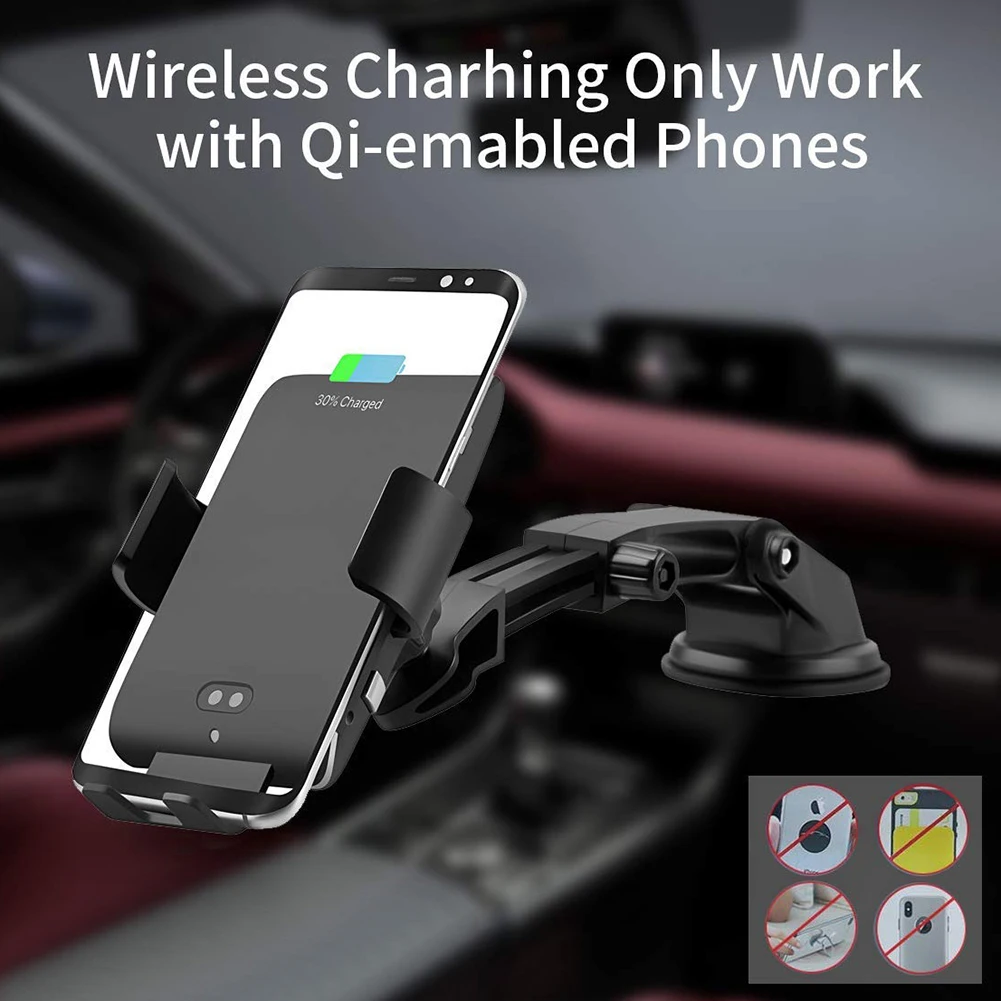 Автомобильное usb зарядное устройство s C12 IR с автоматическим зажимом Qi Беспроводное зарядное устройство Автомобильный держатель для телефона xiao mi huawei
