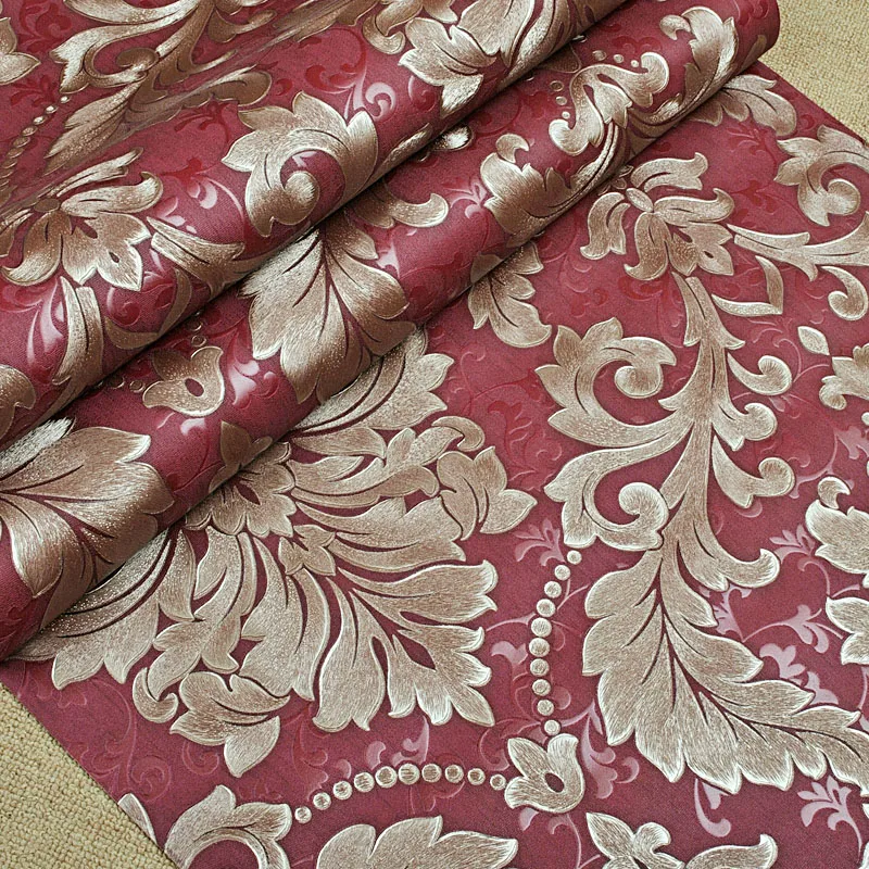 Luxury Modern Metallic 3D Damask Vinyl Wallpaper Wall Paper Bedroom Living Room Wallpapers Roll Silver Grey,Black,Red,Brown Luxury Modern Metallic 3D Damask Vinyl Wallpaper Wall Paper Bedroom Living Room Wallpapers Roll Silver Grey,Black,Red,Brown