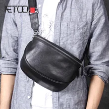 AETOO модная повседневная мужская сумка из воловьей кожи, сумка через плечо, кожаная сумка ручной работы
