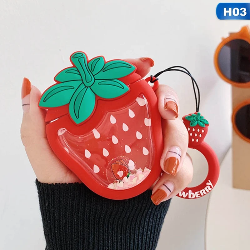 CEA5459H03 Беспроводной Bluetooth чехол для наушников с клубничным авокадо для Apple Airpods, силиконовый чехол для наушников s для Airpods 2, защитный чехол - Цвет: CEA5459H03