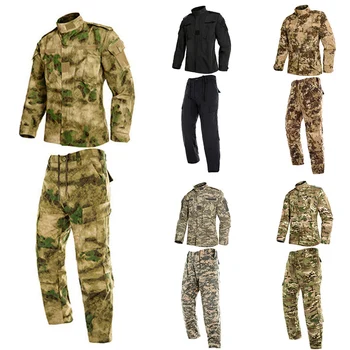 

2PCs Man Military Uniform Jungle German Camouflage Combat Airsoft Tactical Jacket Pants Clothing Set ACU CP Army Suit Wholesale