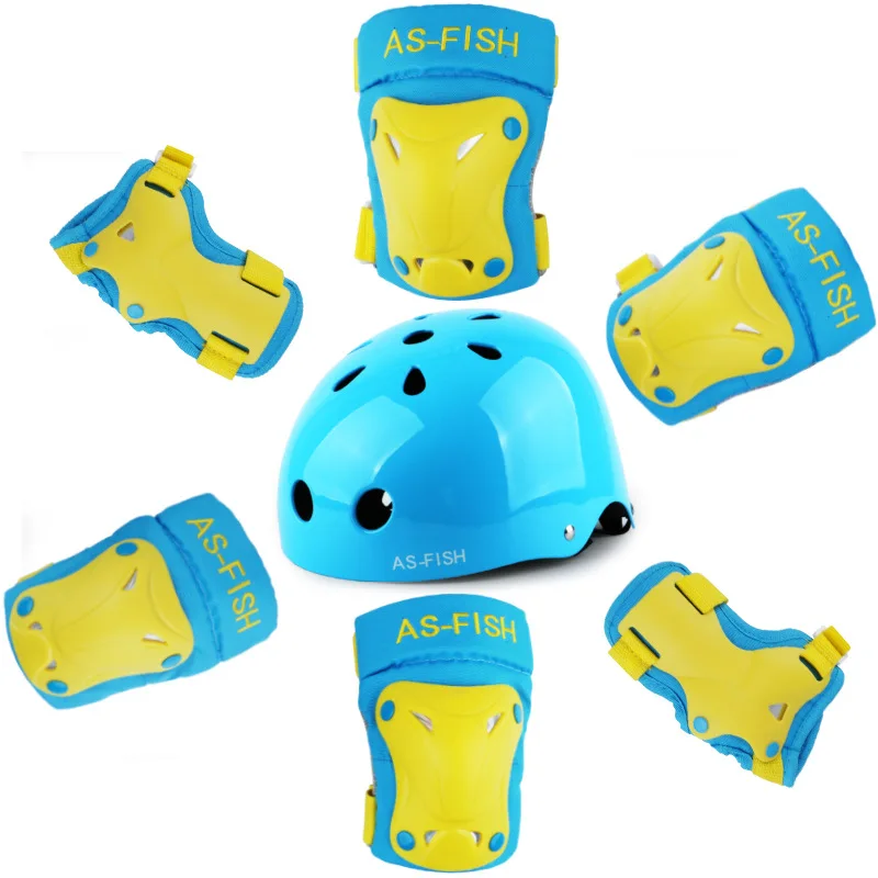 Set Children Roller Skating Protective Gear Kids Skateboarding Balance Car Elbows Knee Pads Cycling Helmet Wrist Protection Set Children Roller Skating Protective Gear Kids Skateboarding Balance Car Elbows Knee Pads Cycling Helmet Wrist Protection