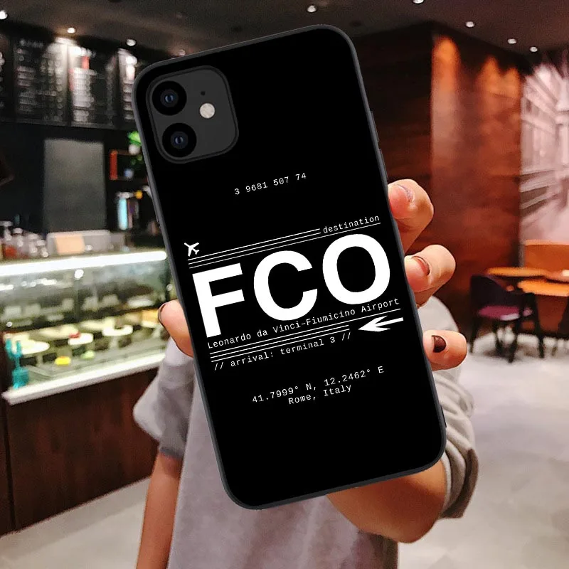По всему миру: для iPhone 11 Pro MAX Дубай международный аэропорт запросов Мягкий ТПУ чехол для iPhone X XR XS макс 7 8 Plus - Цвет: TPU