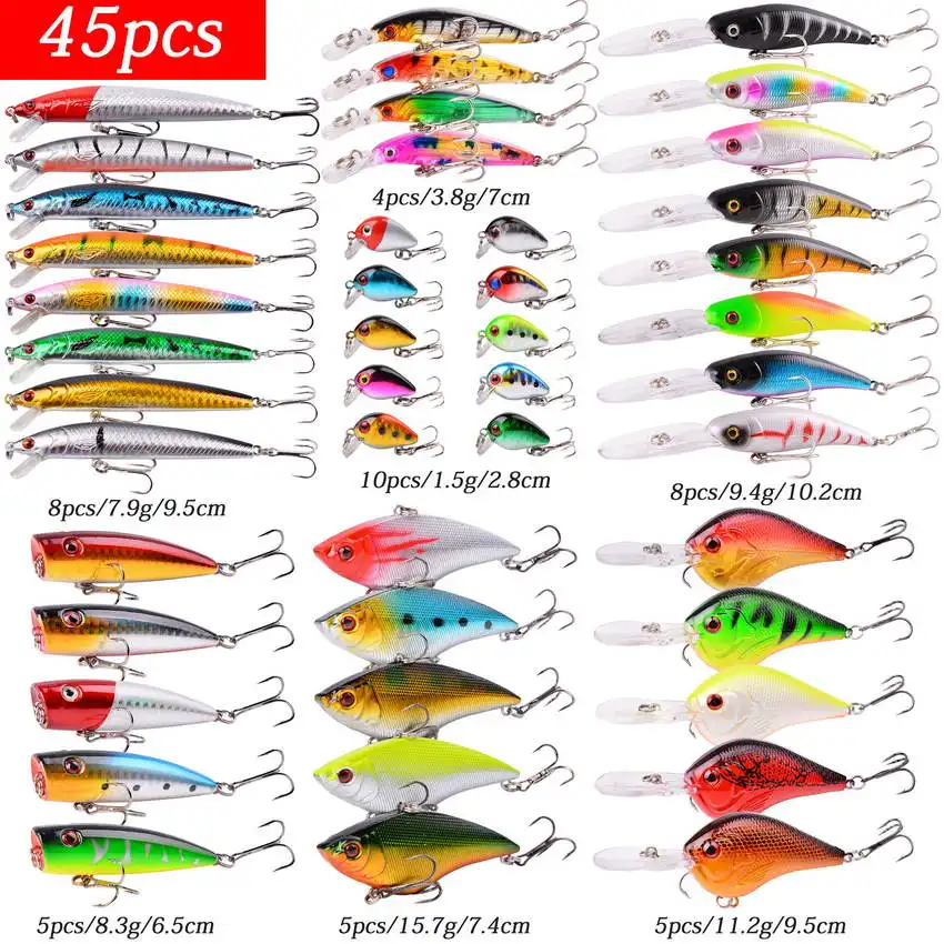 Almighty Mixed Fishing Lure Kits Wobbler Crankbaits Swimbait Minnow Hard Baits Spiners Carp Bait Set Fishing Tackle