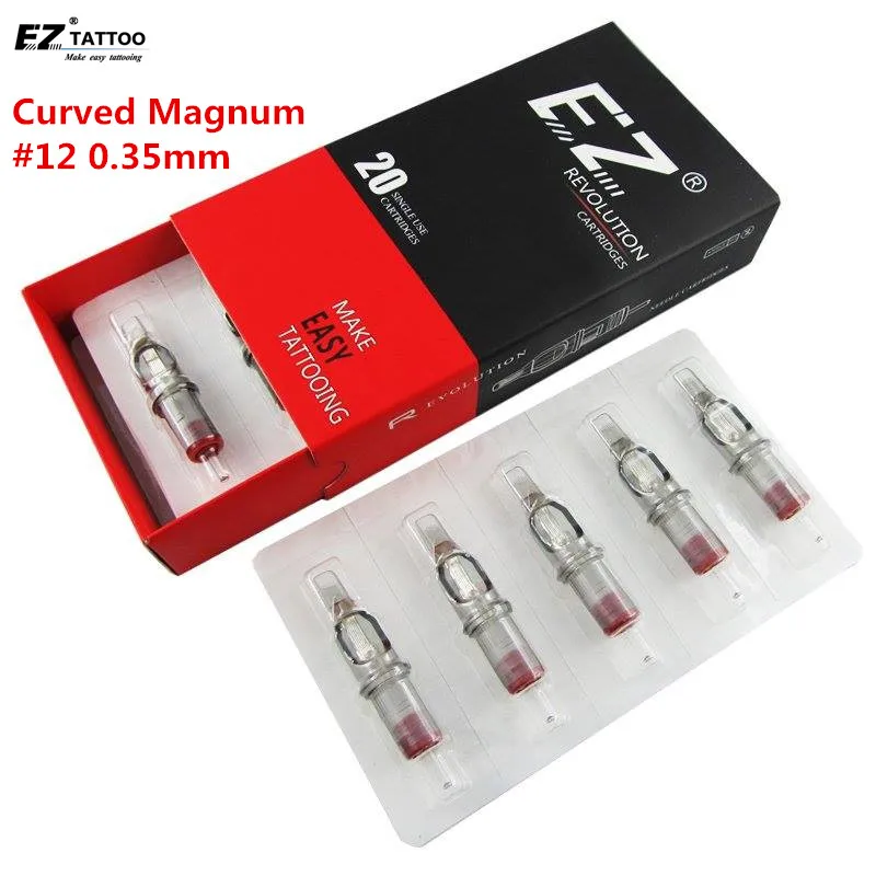 Картридж игл EZ Revolution для татуажа Magnum Curved #12 (0 35 мм) M-Cone 3 5 мм машинной рукоятки System