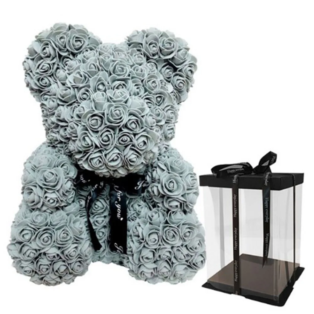 Лидер продаж мишка тедди роза искусственные цветы розы для свадьбы подарок на