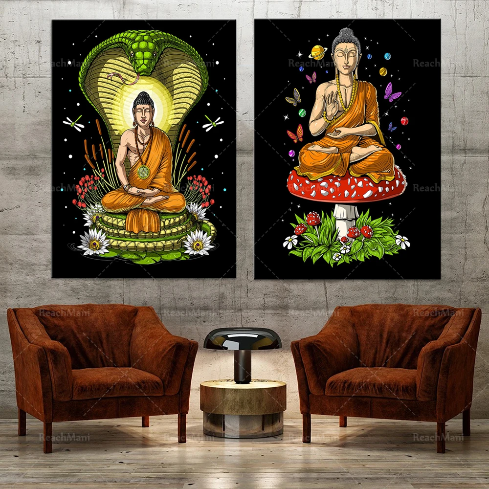 Onhandig Nest Perfect Boeddha Meditatie Canvas Poster Zen Yoga Poster Lotus Poster Spirituele  Boeddhisme Kamer Decoratie Hippie Wanddecoratie Yoga Gift|Schilderij &  Schoonschrift| - AliExpress