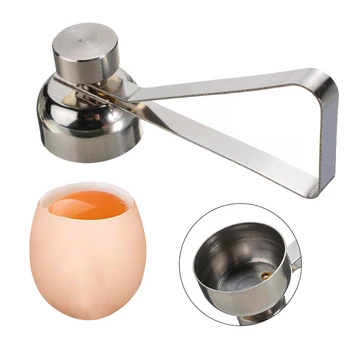 

Quick Egg Topper Cutter Stainless Steel Egg Topper Opener Kitchen Boiled Raw Eggs Clean Scissors Separator Opener Cutter Tool