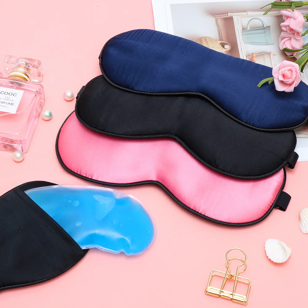 

Manufacturers Direct Selling Double-Sided Silk Eye Mask Sleep Eyeshade Ice Pack Heat And Clod Applications Eye Mask Customizable