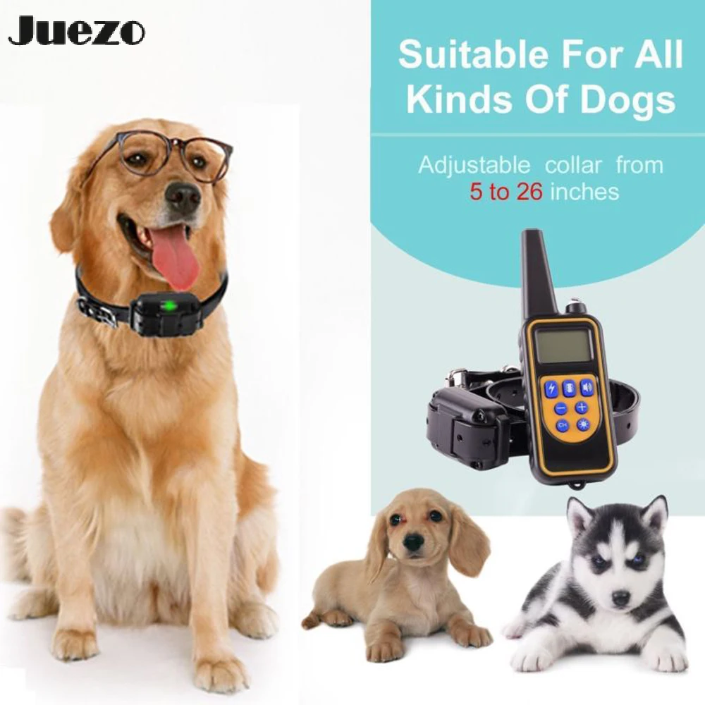 

800m Dog Collar Waterproof Rechargeable Electric Dog Training Collar with Remote Controller Electric Pet Dog Training Collar