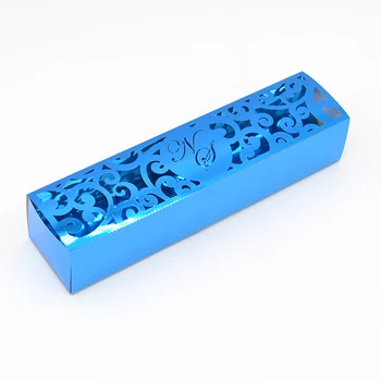 

Royal blue laser cut personalised wedding party invitation box