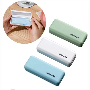 

Plastic Dustproof Face Mask Storage Box Mouth Cover Respirator Container