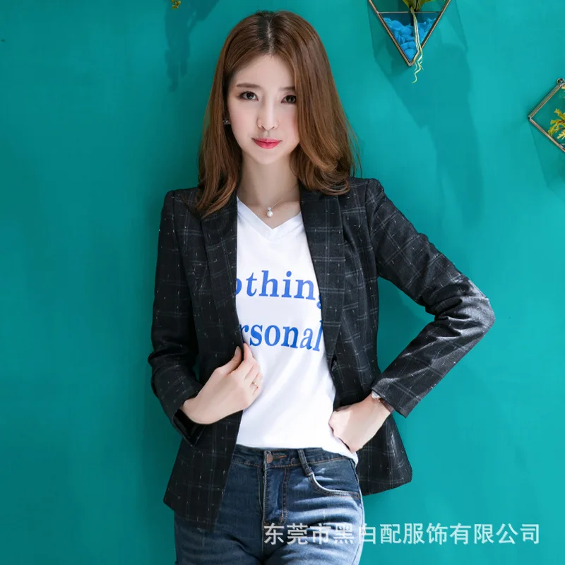 

Yjr1882 Spring And Autumn New Style 2018 Women's Korean-style Slim Fit Long Sleeve Small Suit Coat
