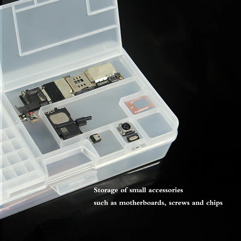 Multi Funcional Caixa de Armazenamento Reparo do Telefone Móvel Tela Lcd Placa-mãe ic Chips Componentes Parafusos Organizador Ferramentas Recipiente - Image 3