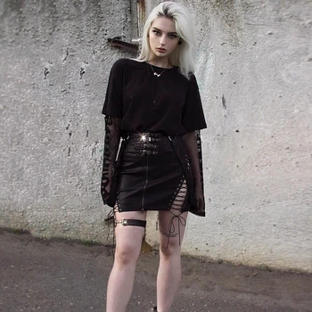 

Letter Print Women Crop T Shirt Mesh Patchwork Fake 2 Pieces Female Lady Tees Loose Spring Lady T Shirts Tops