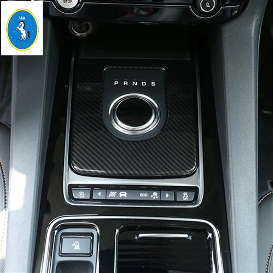 Yimaautotrim авто аксессуар Автомобильный Центр управления шестерней панель переключения передач декоративная крышка отделка Подходит для Jaguar F-Pace ABS