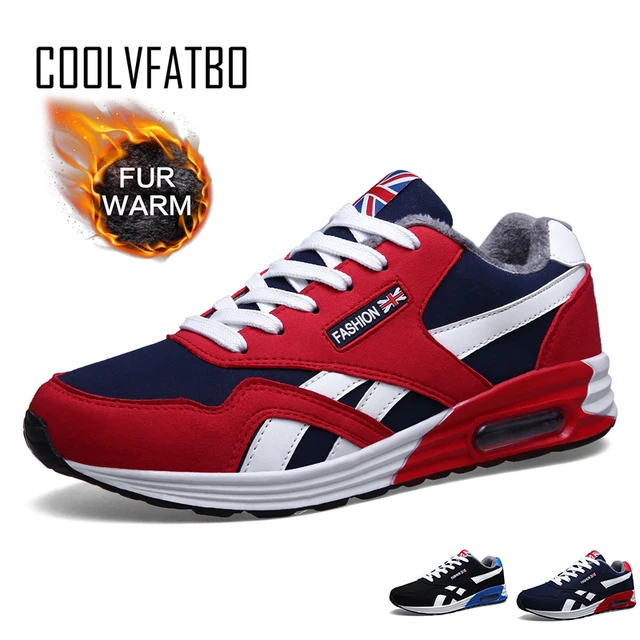 US $18.88 COOLVFATBO Shoes Men 2019 Winter Men Sneakers Snow Warm Fur Men Casual Shoes Lace Up Krasovki Malle