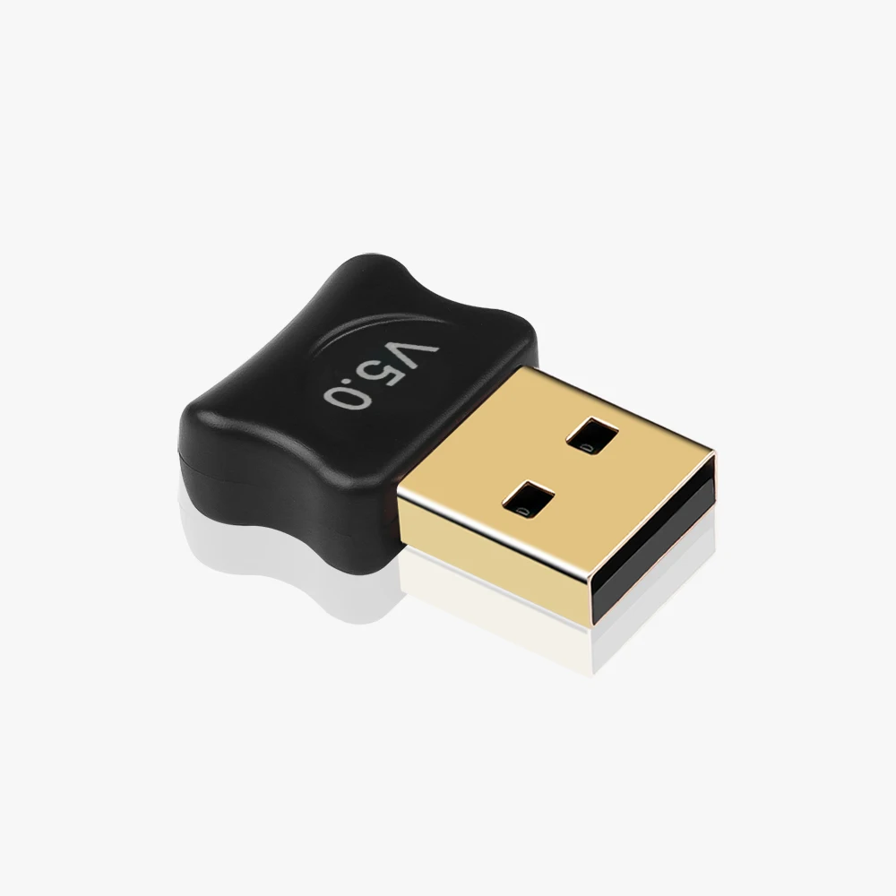 Black Kebidumei USB Bluetooth V5.0 донгл приемник передатчик Мини адаптер беспроводной Bluetooth Музыка Аудио для ПК динамик Компьютер PS4 - Цвет: Black