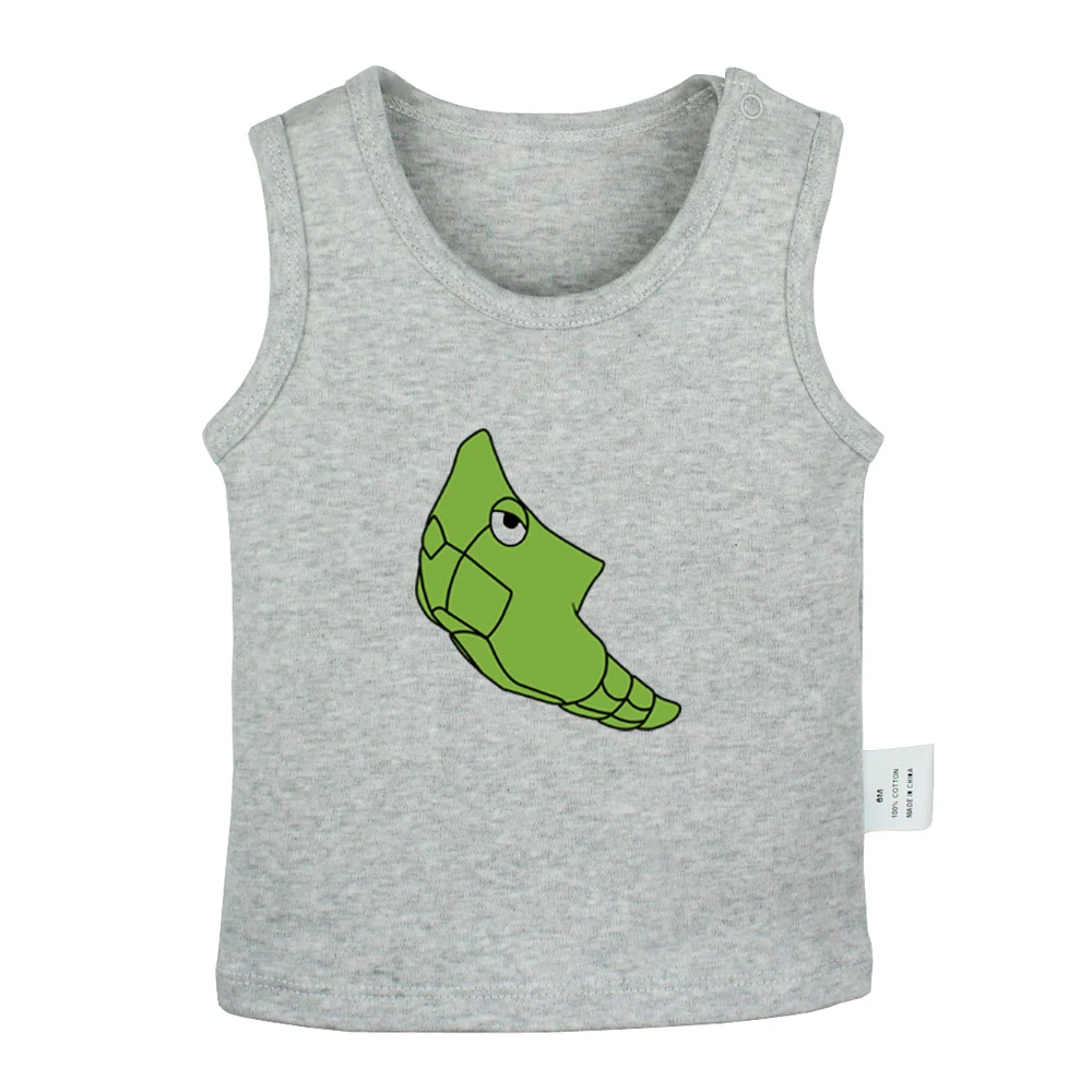 Милый покемон гусеница Metapod Weedle Alakazam г-н МИМ новорожденных детские майки футболки малышей жилет без рукавов хлопковая одежда для новорожденных - Цвет: JbBabyYV957G