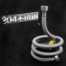 Шланг для воды из нержавеющей стали, металлический ткачество, ведущая камера, водонагреватель, универсальный, один, холодный, тепловой, 4 точки, с гаечным ключом, два