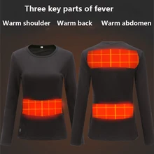 Легкий тонкий стильный дизайн тепловое длинное термобелье с подогревом для женщин и мужчин