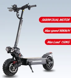 Hoodax 5600W Dual Motor Adults Electric Scooter 90KM  Max Speed 60V20AH 11Inch Off-Road Tire Two-Wheel Electric Scoot
