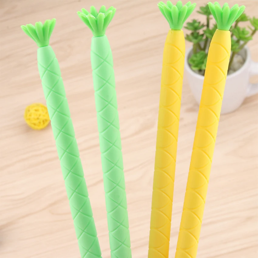 1 pc Korean Stationery Kawaii Cute Candy Color 3D Pineapple Gel Pens Offices School Supplies