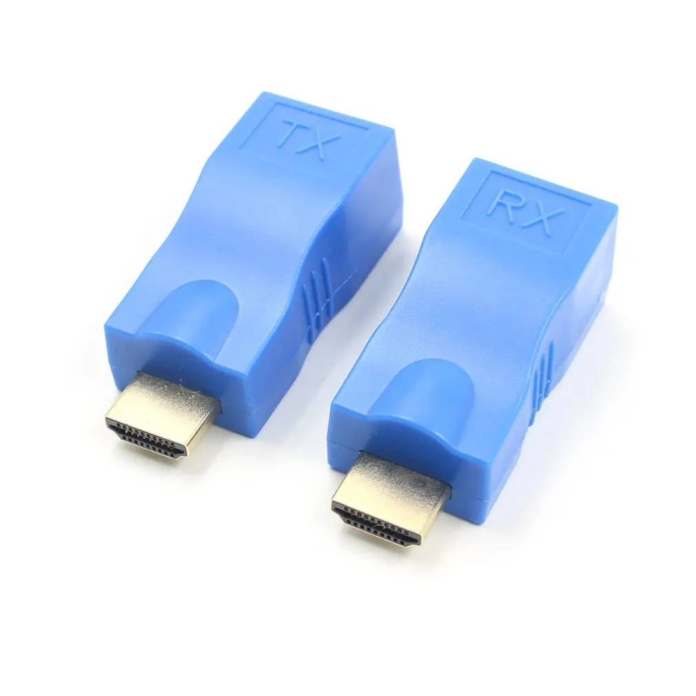 HDMI удлинитель передатчик TX/RX адаптер 30 м Сетевой RJ45 CAT5E CAT6 Ethernet LAN без