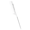 10 Pcs Set Professional Hairdressing Tail Comb In White Color, Barber Hair Cutting Carbon Comb T-11 Anti Static Hairstyling 6