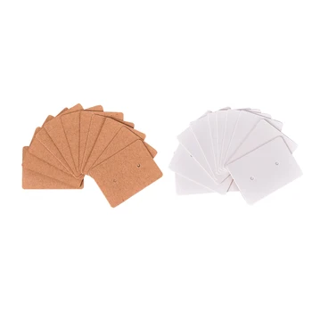 

100Pcs Blank Earrings Ear Studs Tags Display Card Hanging Jewelry