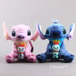 Kawaii "Лило и Стич" мягкие игрушки стежка Ангел Peluche мягкие куклы 10 "25 см