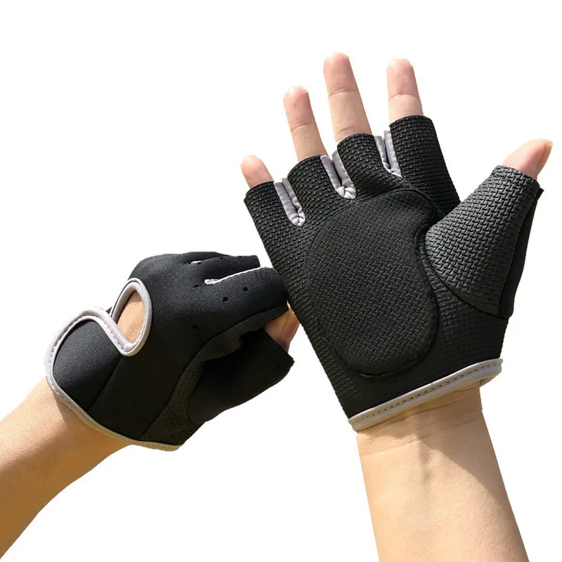 Gray SEWS-1Pair для мужчин и женщин, спортивные перчатки для занятий фитнесом, спортивные перчатки для тренировок, перчатки для тяжелой атлетики, противоскользящие - Цвет: Gray
