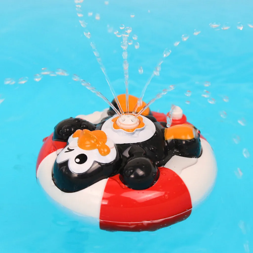 Образование для детей Веселые Обучающие игрушки для детей Спрей Вода игрушки для ванной насос электронный спрей поплавок вращающаяся игрушка для ванны Y930