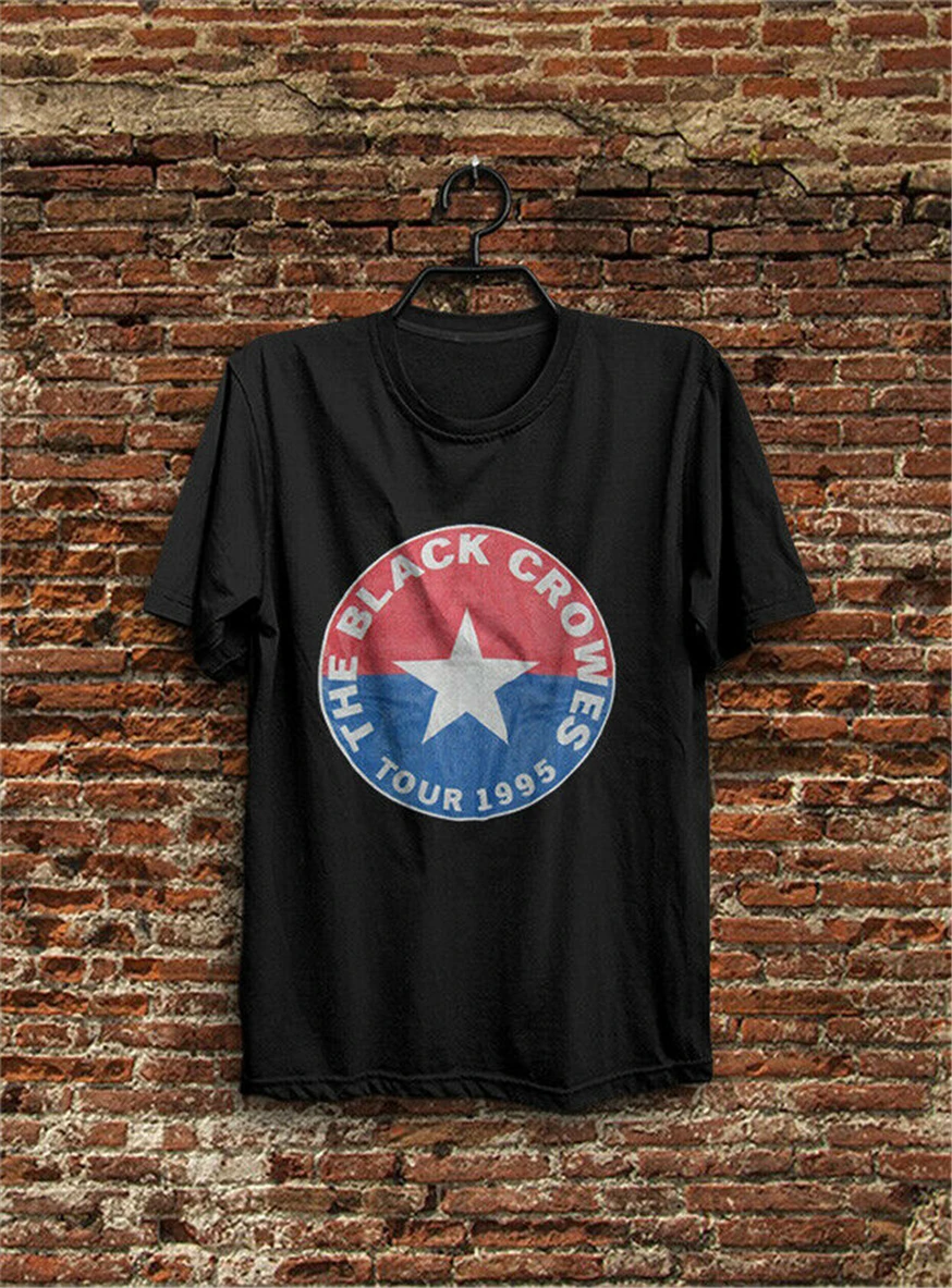 T-Shirt Black Crowes 1995 Tour Vtg Birthday Gift Tee Shirt New Fashion Design | Мужская одежда